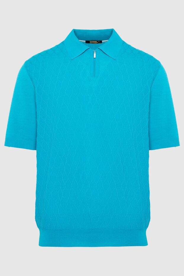 Zilli man cotton and silk polo blue for men buy with prices and photos 167417 - photo 1