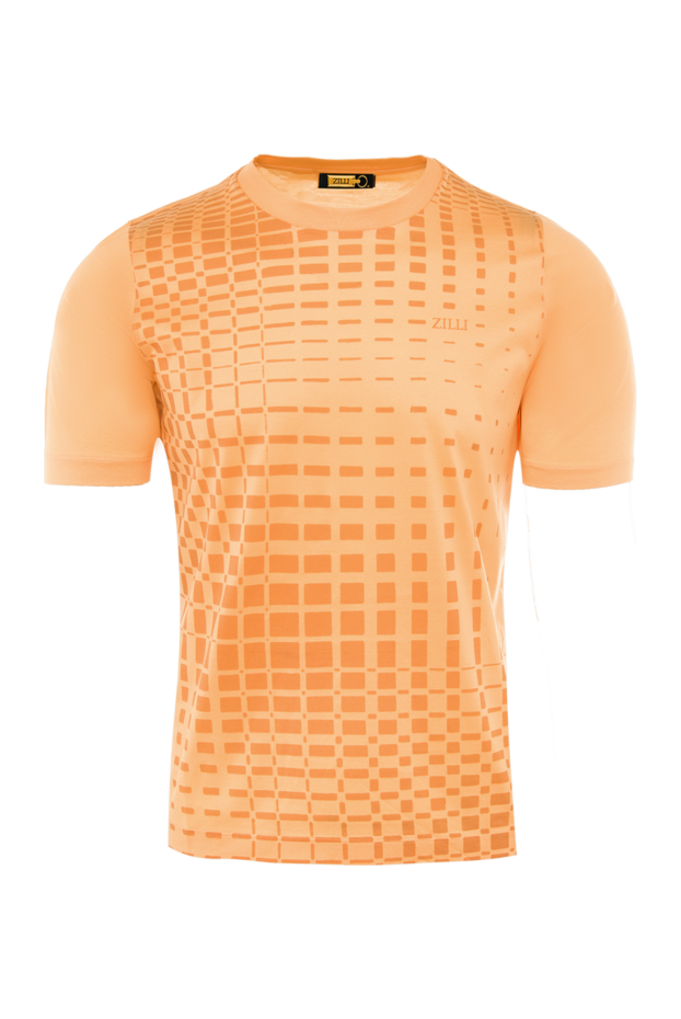 Zilli men's peach abstract cotton t-shirt 167438 - photo 1