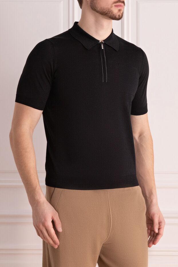 Zilli polo shirt with zip and chest pocket made of premium cotton and silk 167455 - photo 3