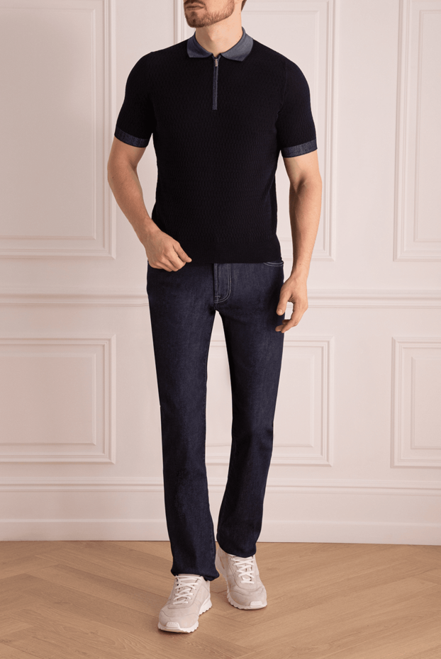 Zilli man black cotton and silk polo for men buy with prices and photos 167467 - photo 2