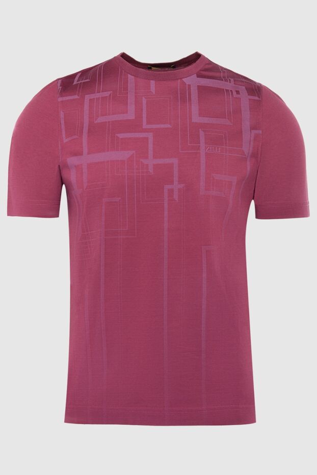Zilli мужские футболка из хлопка бордовая мужская купить с ценами и фото 167474 - фото 1