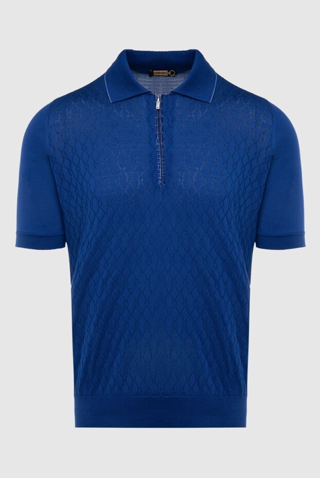 Zilli man polo in silk and crocodile skin blue for men buy with prices and photos 167512 - photo 1