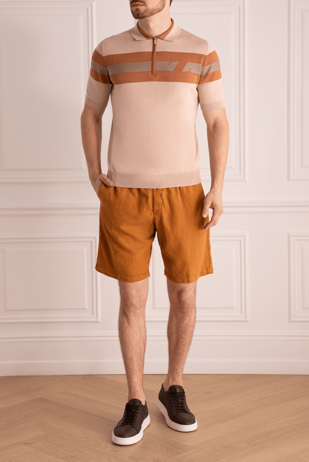 Zilli men's knitted polo made of natural silk and the finest cotton 167525 - photo 2