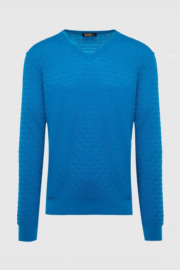 Zilli man silk and cotton jumper blue for men buy with prices and photos 167534 - photo 1