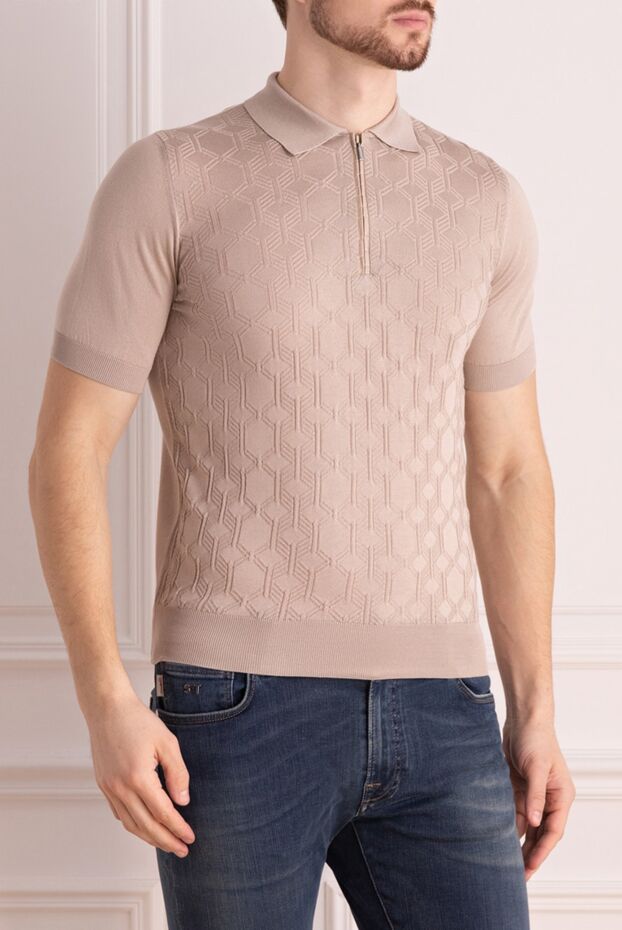 Zilli silk yarn knitted polo shirt with a voluminous structure and elastic hem 167543 - photo 3