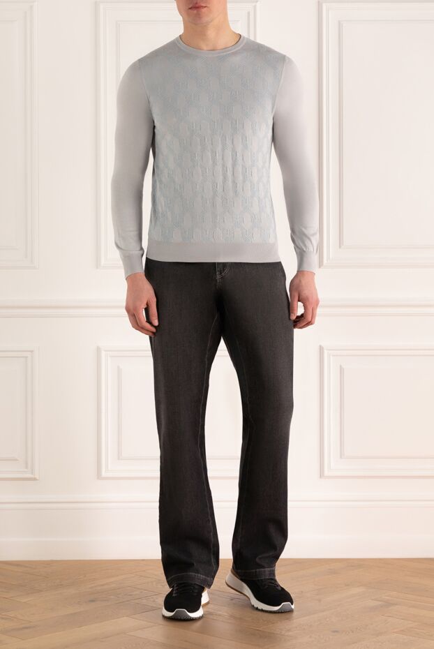 Zilli man gray cashmere and silk jumper for men buy with prices and photos 167556 - photo 2