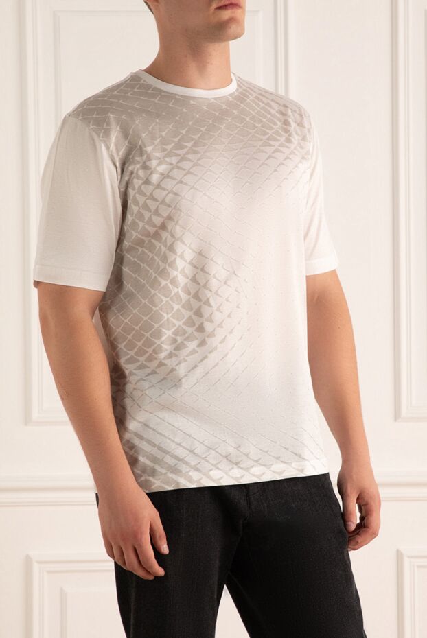 Zilli t-shirt with a subtle monochrome pattern and a soft fit 167559 - photo 3