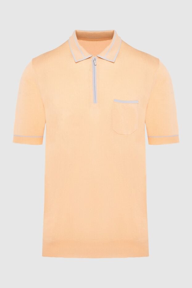 Zilli orange cotton and silk polo for men 167568 - photo 1