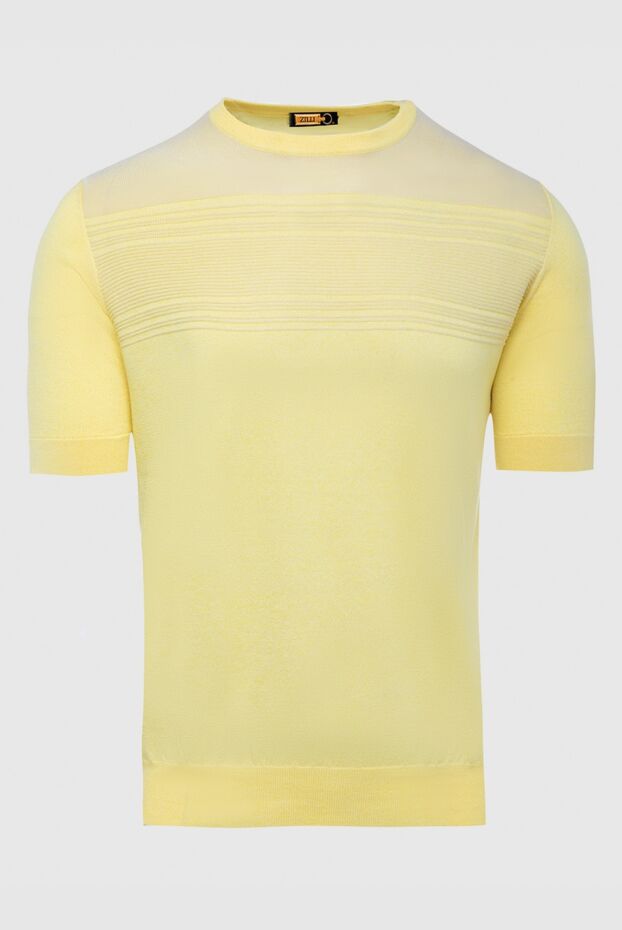 Zilli man cotton and silk short sleeve jumper yellow for men buy with prices and photos 167572 - photo 1