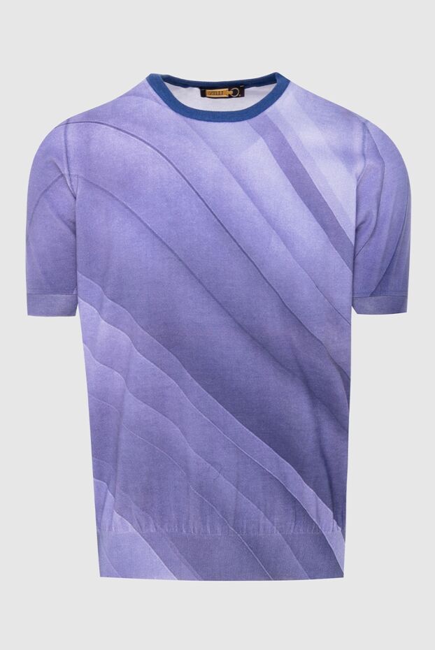 Zilli cotton and silk short sleeve jumper purple for men 167573 - photo 1