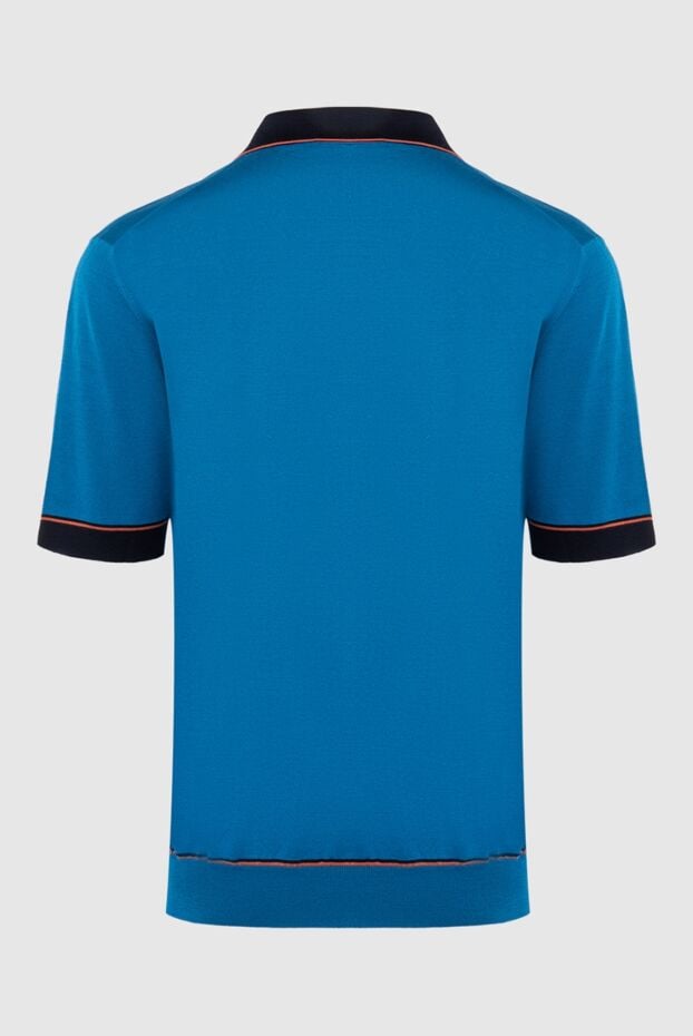 Zilli blue silk and viscose polo for men 167638 - photo 2
