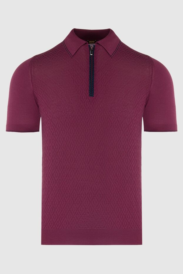 Zilli man silk and viscose polo burgundy for men buy with prices and photos 167653 - photo 1