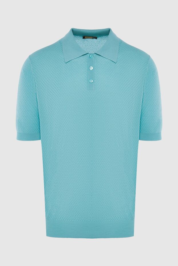 Zilli man cotton and silk polo blue for men buy with prices and photos 167667 - photo 1