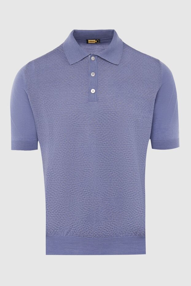 Zilli man cotton, silk and crocodile leather polo shirt purple for men buy with prices and photos 167669 - photo 1