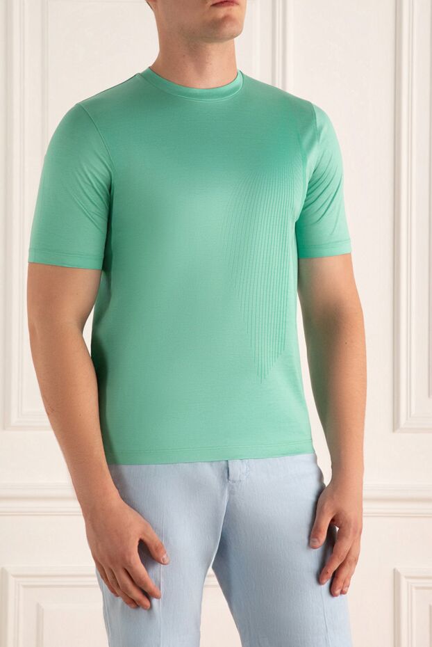 Zilli mint cotton t-shirt with 3d graphic design 167689 - photo 3