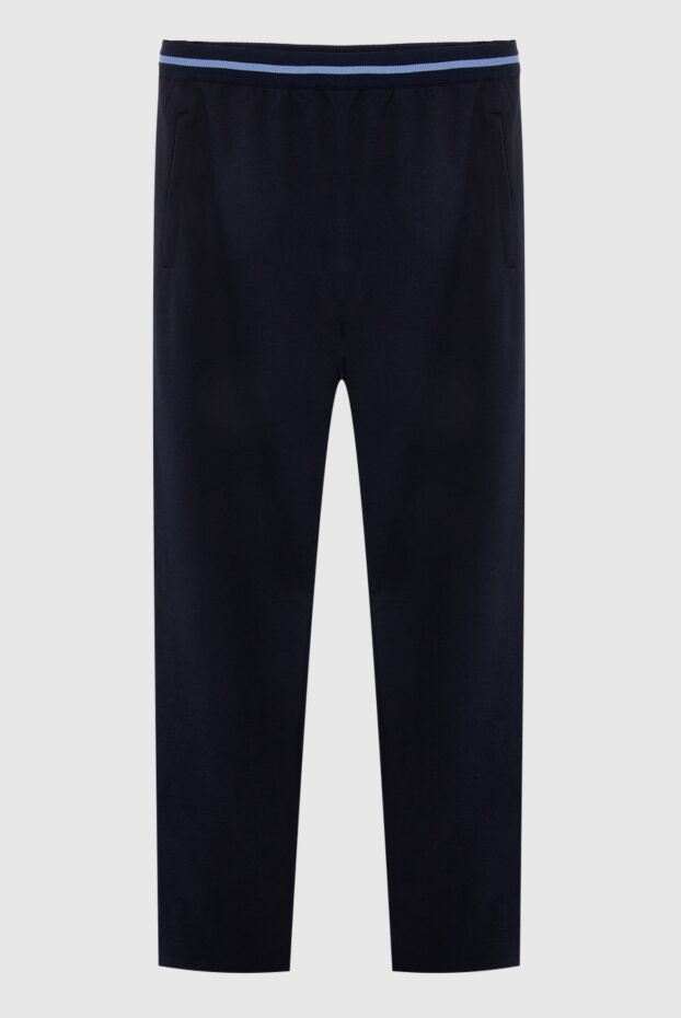 Zilli man men's sports trousers made of cotton, silk and polyamide, blue buy with prices and photos 167718 - photo 1