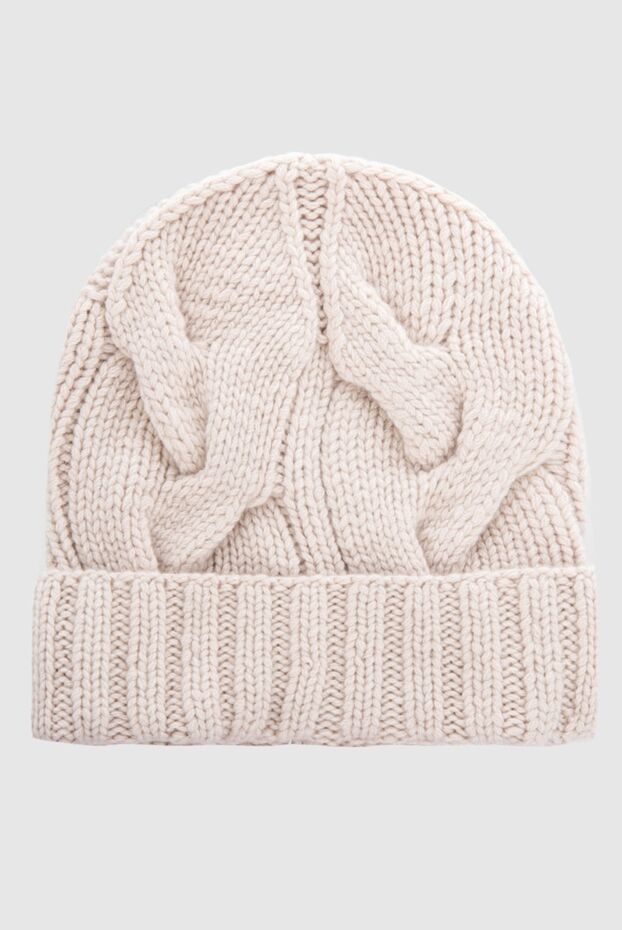 Loro Piana beige women's cashmere hat with textured knitting 167729 - photo 3
