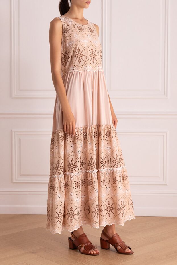 D.Exterior beige polyester and cotton dress for women 167768 - photo 3