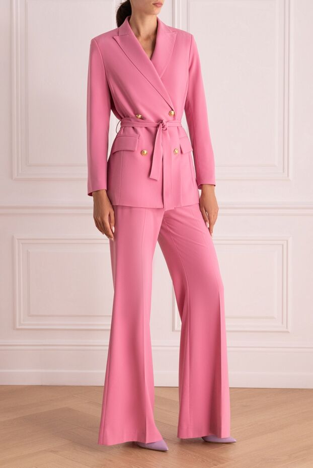 D.Exterior women's jumpsuit, deep pink, with a jacket silhouette and belt 167776 - photo 3