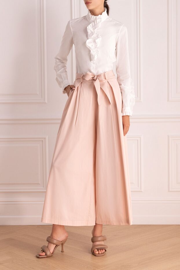 D.Exterior woman pink cotton and polyamide trousers for women buy with prices and photos 167777 - photo 2