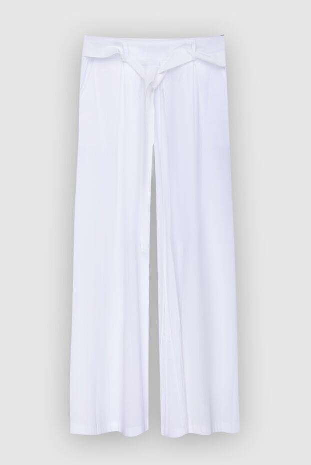 D.Exterior woman white cotton and polyamide trousers for women buy with prices and photos 167779 - photo 1