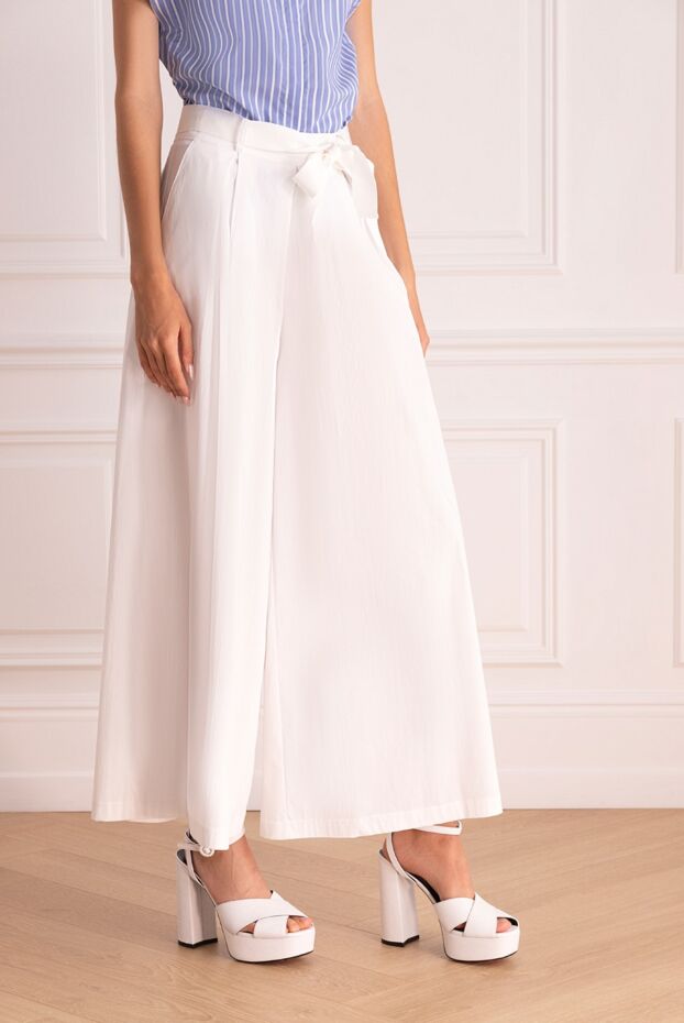 D.Exterior women's skirt-pants with a belt white 167779 - photo 3