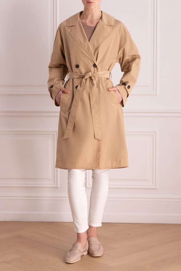 Peserico woman women's beige polyester coat buy with prices and photos 167872 - photo 2