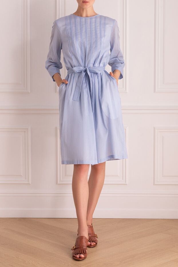 Peserico woman blue cotton dress for women buy with prices and photos 167878 - photo 2