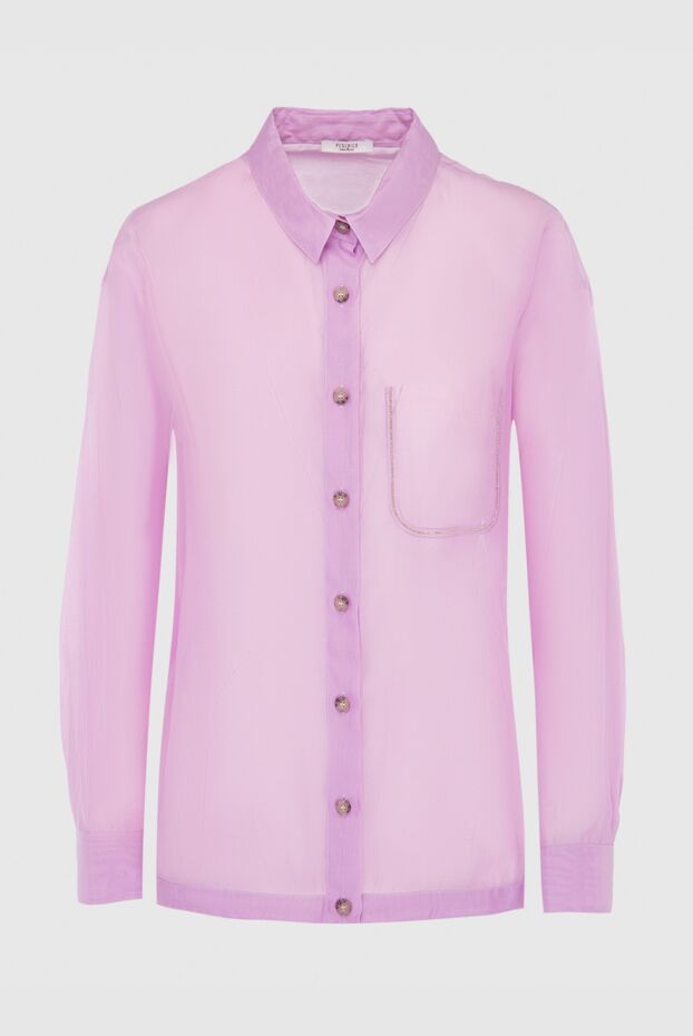 Peserico женские блуза из хлопка и шелка фиолетовая женская купить с ценами и фото 167880 - фото 1