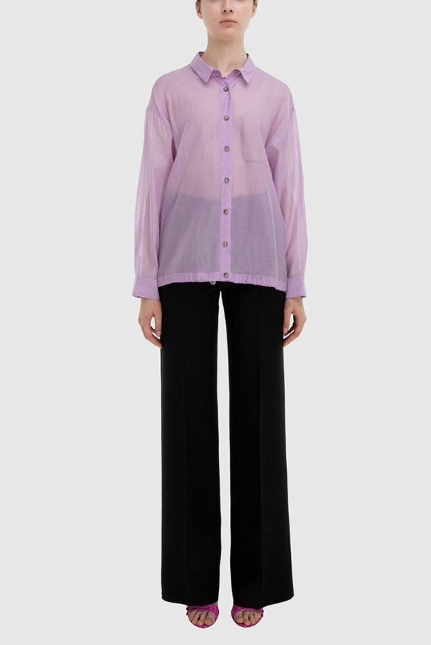 Peserico women's pink translucent silk and cotton shirt (markdown) 195587 - photo 3