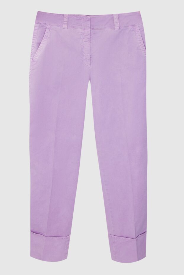 Peserico женские брюки из хлопка фиолетовые женские купить с ценами и фото 167895 - фото 1