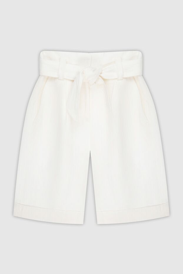 Peserico woman white linen shorts for women buy with prices and photos 167898 - photo 1