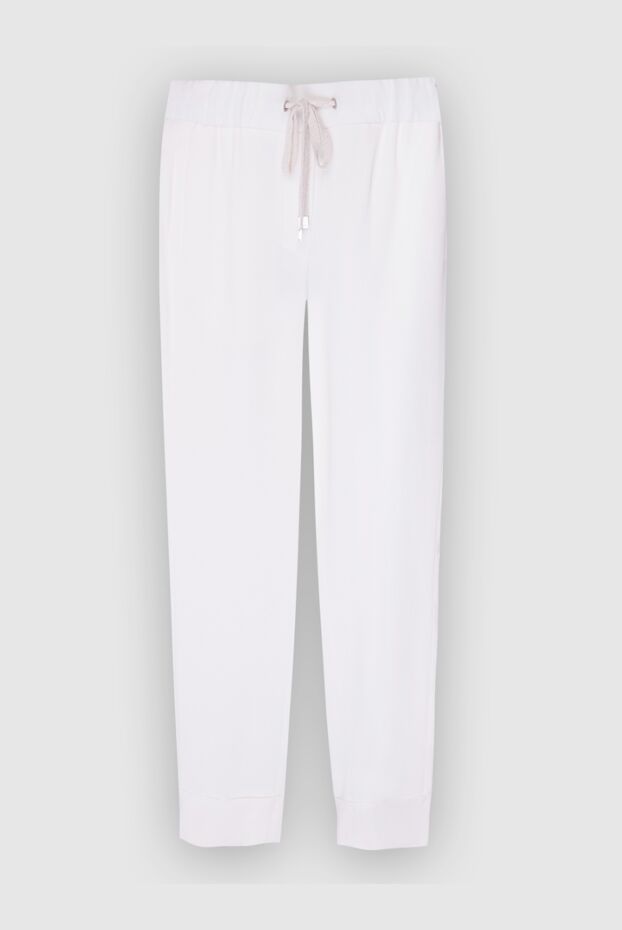 Peserico женские брюки из вискозы белые женские купить с ценами и фото 167899 - фото 1