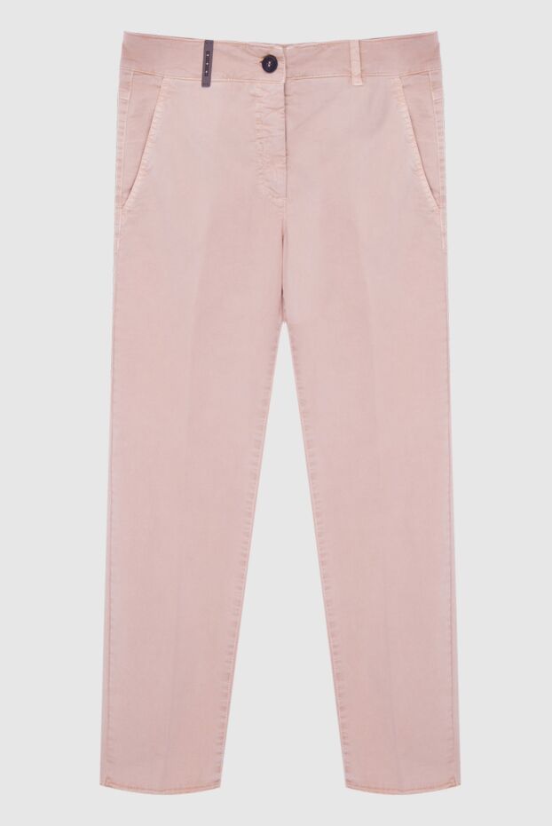Peserico женские брюки из хлопка розовые женские купить с ценами и фото 167912 - фото 1