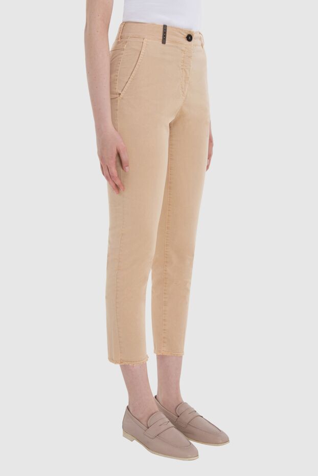 Peserico women's pink cotton pants 167912 - photo 3