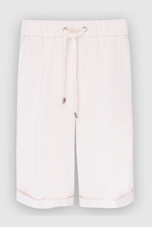 Peserico женские шорты из хлопка бежевые женские купить с ценами и фото 167915 - фото 1