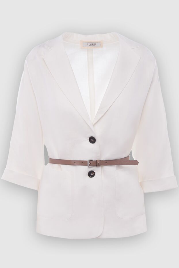 Peserico woman white cotton and viscose jacket for women buy with prices and photos 167916 - photo 1