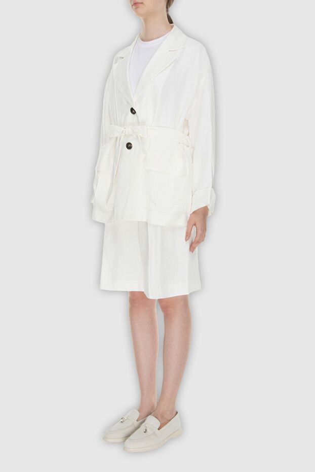 Peserico white women's suit with cotton and viscose shorts 167917 - photo 3