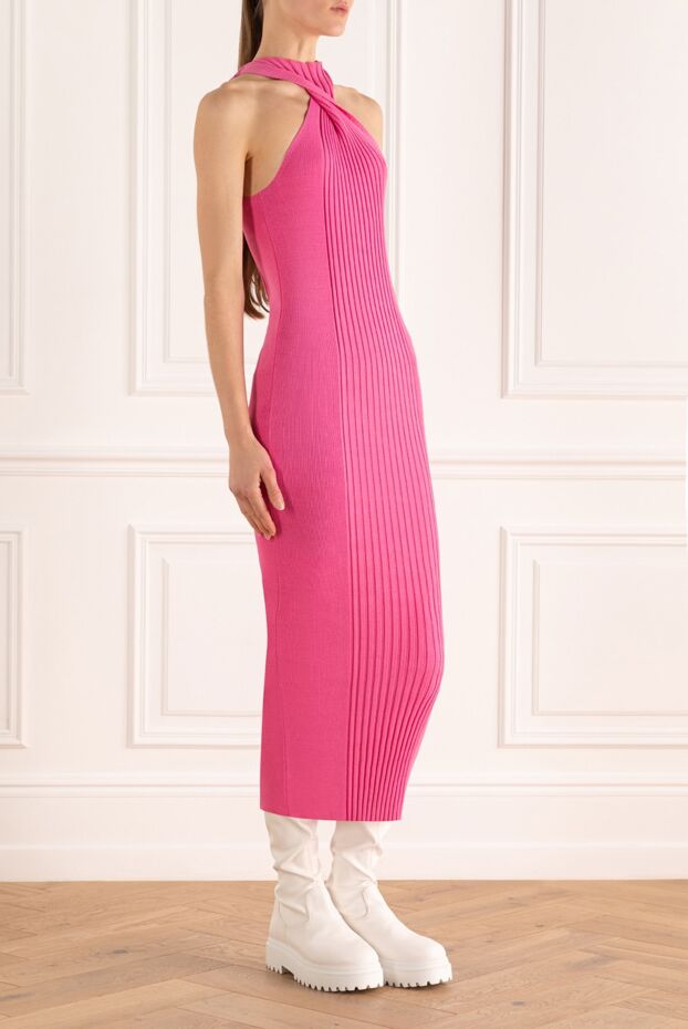 Erika Cavallini fitted ribbed pink dress for women 167979 - photo 3