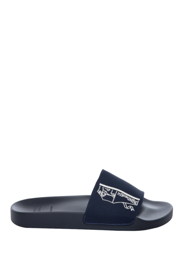 Brunello Cucinelli blue nylon slippers for men 168031 - photo 1
