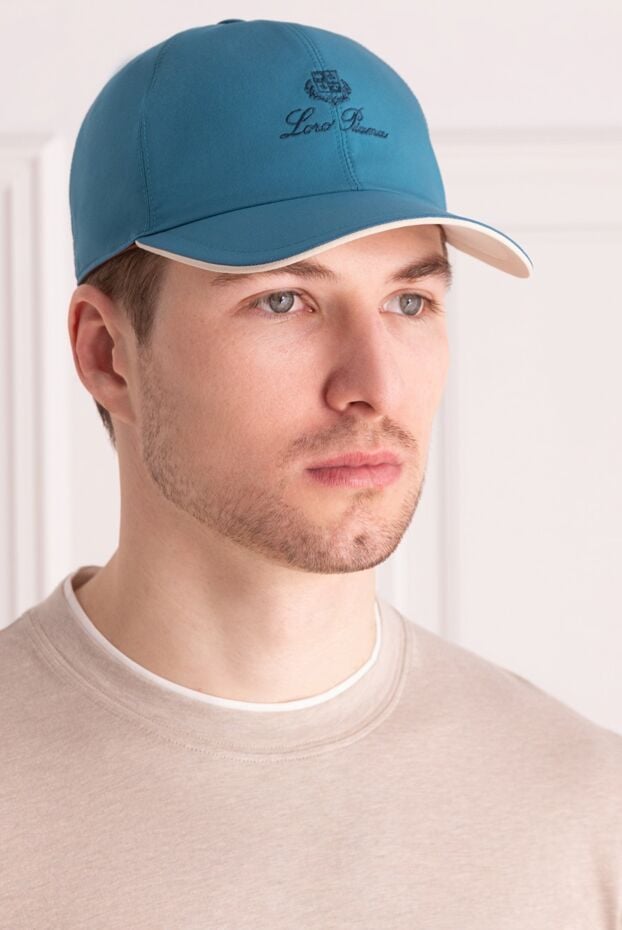 Loro Piana blue polyester cap for men 168043 - photo 2