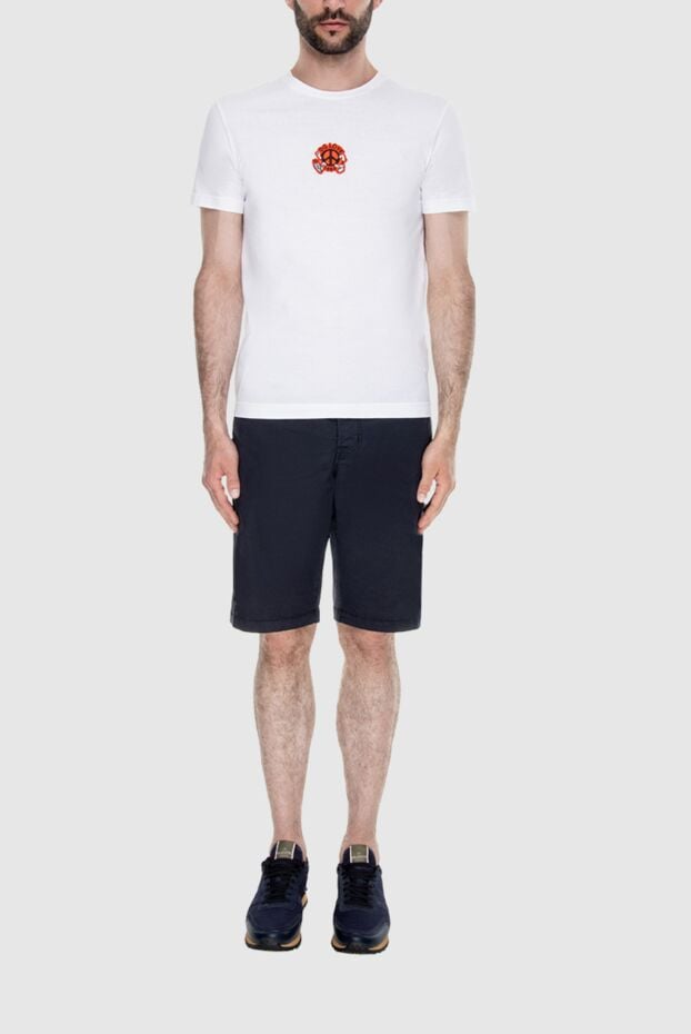 Dolce & Gabbana laconic white cotton t-shirt with peace emblem and crown 168075 - photo 2