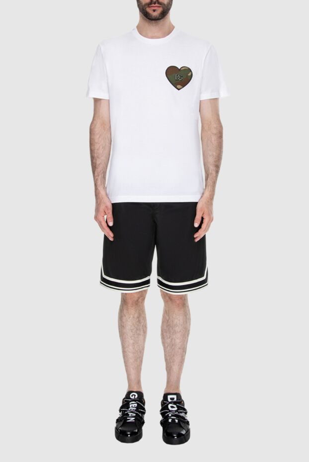 Dolce & Gabbana white t-shirt with camouflage heart and dg logo 168076 - photo 3