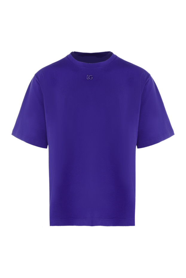 Dolce & Gabbana мужские футболка из хлопка фиолетовая мужская купить с ценами и фото 168078 - фото 1