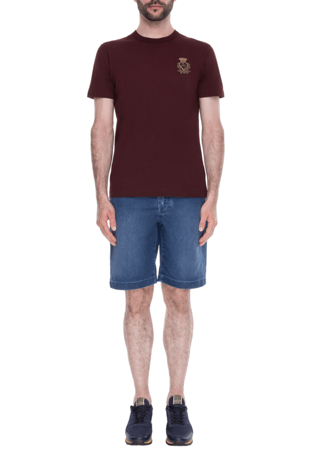 Dolce & Gabbana wine cotton t-shirt with royal chevron 168079 - photo 2