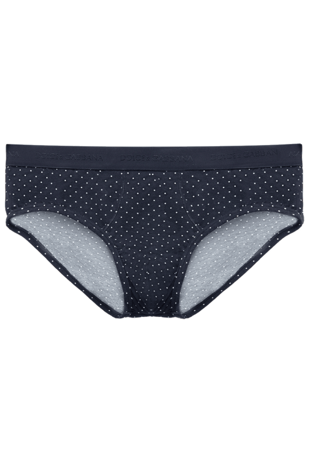 Dolce & Gabbana dark blue cotton briefs with small polka dots 168150 - photo 1