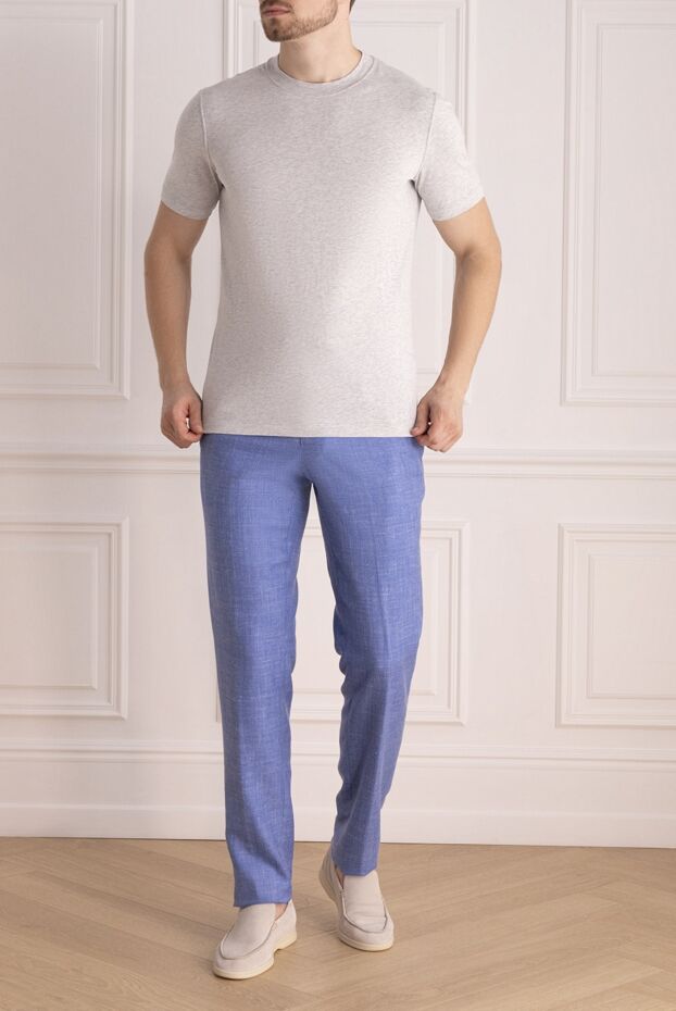 Cesare di Napoli man blue trousers for men buy with prices and photos 168193 - photo 2