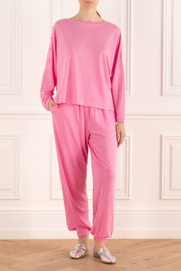Max&Moi walking suit made of pink linen for women 168218 - photo 2