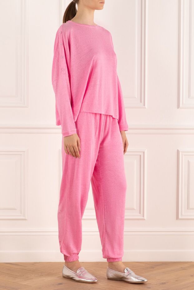 Max&Moi walking suit made of pink linen for women 168218 - photo 3