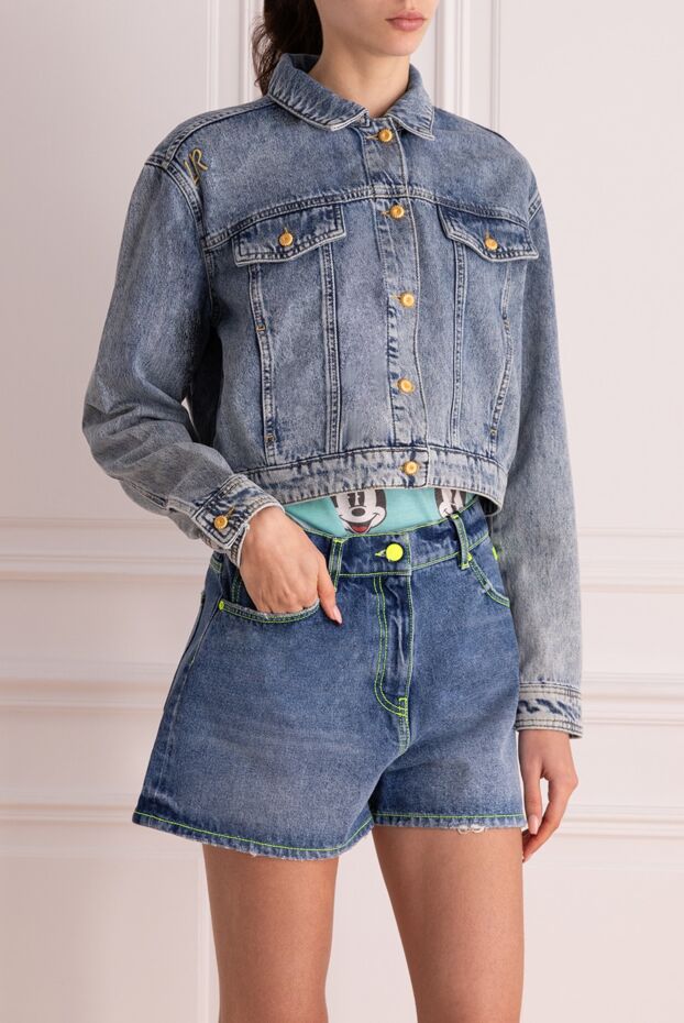 Max&Moi women's denim jacket fitted cropped in blue 168233 - photo 3